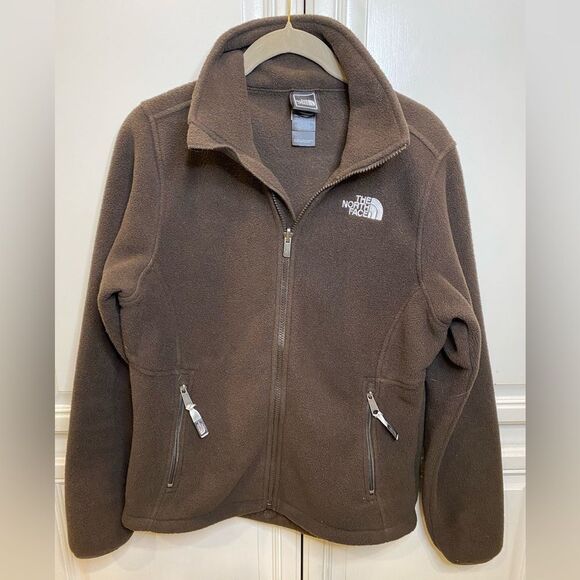 The North Face Full Zip Fleece Jacket Women's Size Small -  Brown - Picture 1 of 9